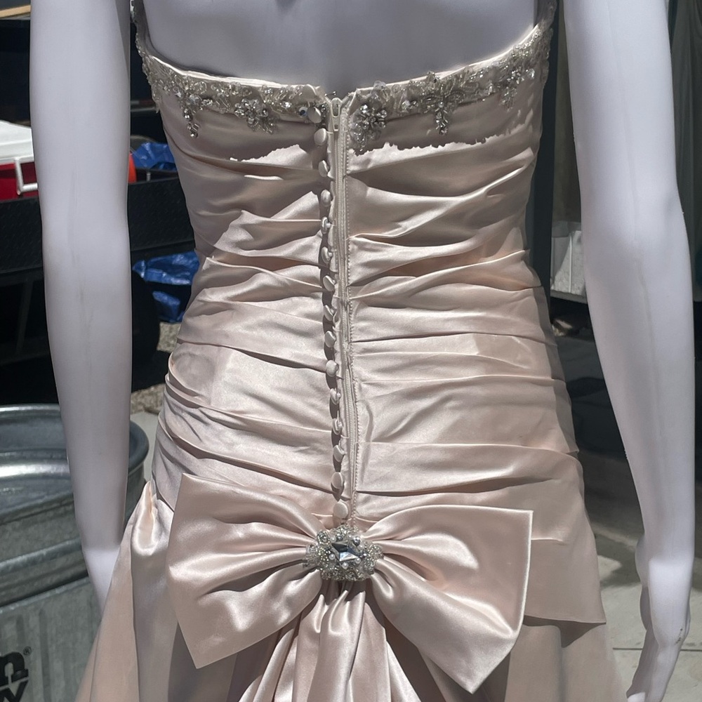 Couture Collection elegant Blush wedding dress - Picture 3 of 15